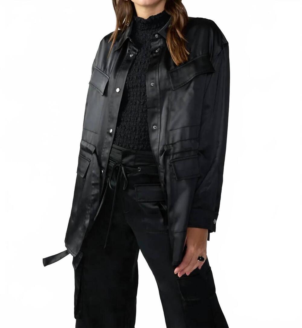 NEW SANCTUARY justine silky jacket in black